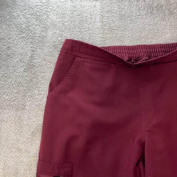 FIGS Women's Scrub Pants XS‎ Comfort Waistband Workwear Burgundy Nurse Hospital - Picture 3 of 16